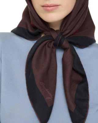  Check Cashmere Silk Scarf