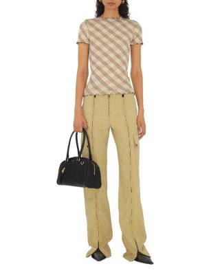 Check Stretch Cotton T-shirt