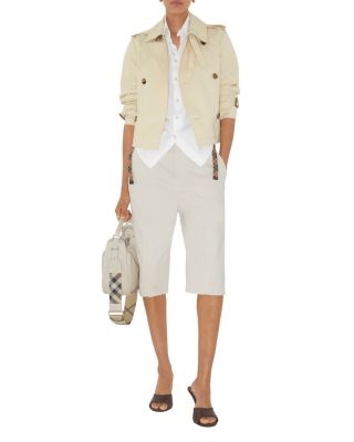 Check Trim Cotton Shirt