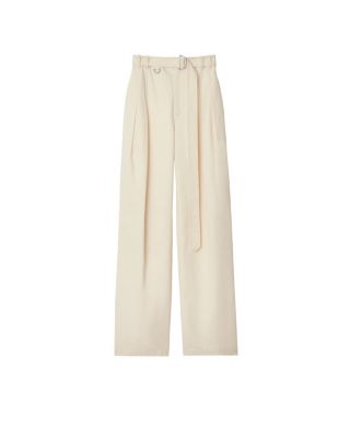 Gabardine Belted Trousers