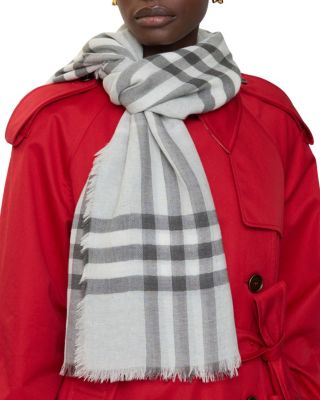  Wide Check Wool Scarf