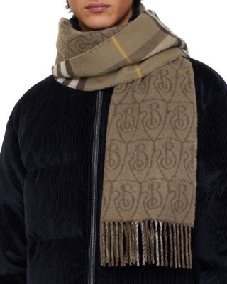  Reversible B Shield Cashmere Scarf