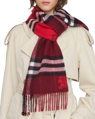  Contrast Check Cashmere Scarf