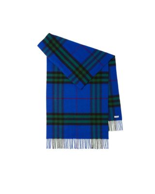 Wide Check Cashmere Scarf
