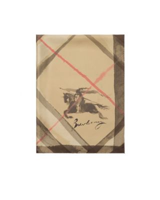  Wide Watercolour Check Silk Scarf