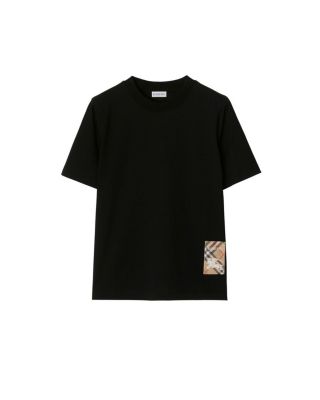 Check Label Cotton T-shirt