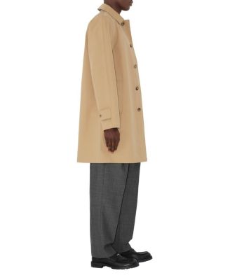  Mid-length Bonded Gabardine Car Coat
