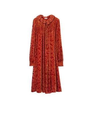 Baroque Silk Blend Velvet Dress