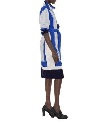 Knight Stamp Box Silk Shirt Dress