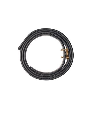  Check and Leather Reversible TB Belt