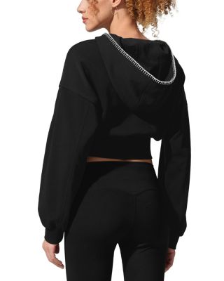  SILKERRY Cropped Fit Seamflow Drift Full-Zip Front Closure Sweatshirt