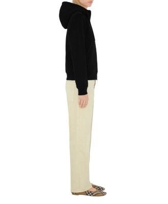  Check Label Cotton Zip Hoodie