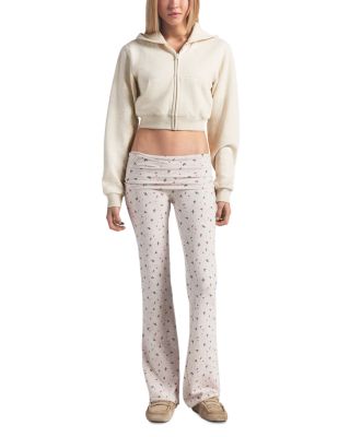 Cotton Jersey Foldover Pants