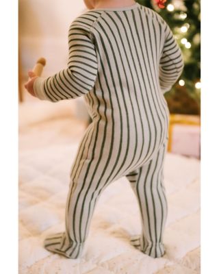 Unisex Stripes Away Ribbed Footie Sleeper - Baby