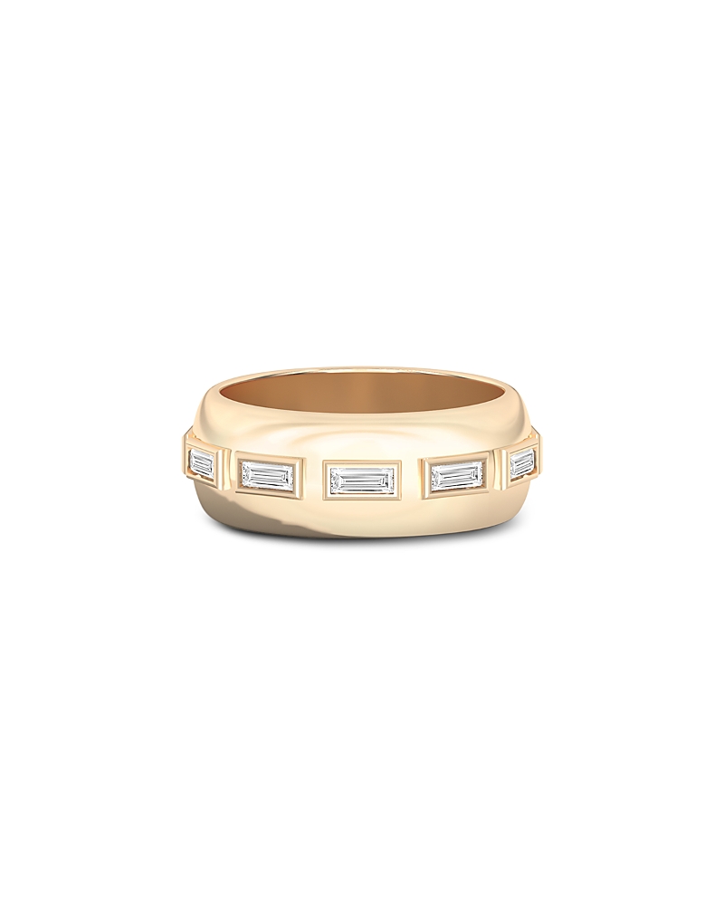 Shahla Karimi From The Luxe Collection Certified Lab Grown Diamond Baguette Le Corbusier Puff Set Cigar Band In 14 In Gold