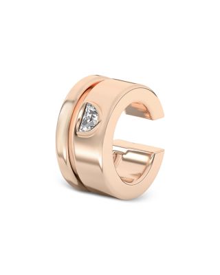 Shahla Karimi From The Luxe Collection Certified Lab Grown Diamond Half Moon Azadi Double Ear Cuff In 14k Yellow G In Gold