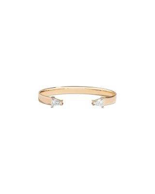 Shahla Karimi From The Luxe Collection Certified Lab Grown Diamond Double Keystone Cuff Ring In 14k Yellow Gold, 2