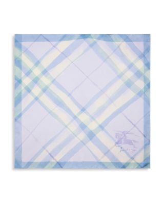 Watercolor Check Silk Scarf