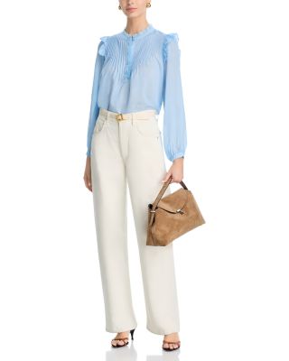 Ruffle Lace Trim Blouse - Exclusive