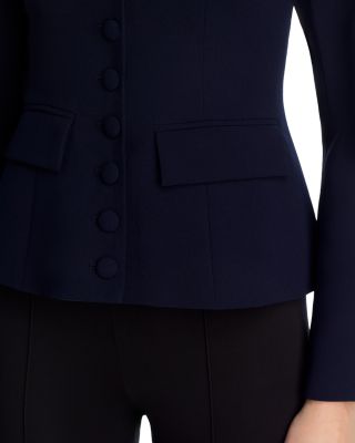 Scoop Neck Button Front Blazer - Exclusive