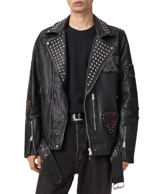 Cole Studded Leather Biker Jacket