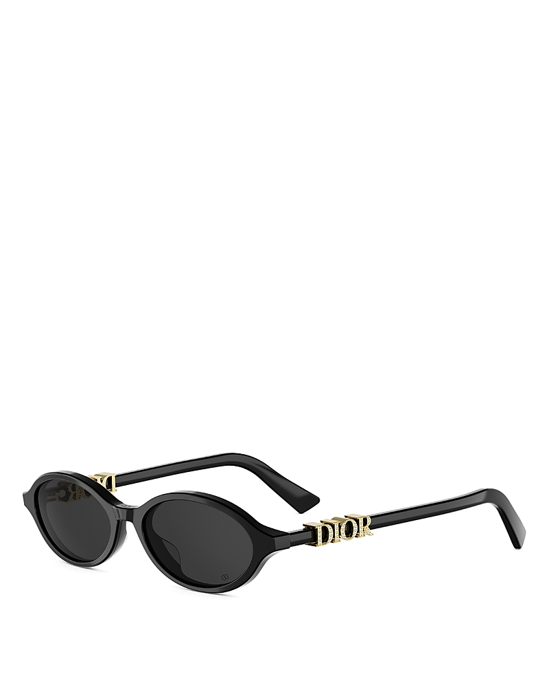 Dior Treasure Oval Sunglasses, 51mm In Black