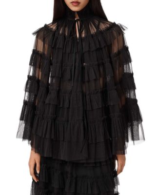 Allsaints Aude Ruffle Cape