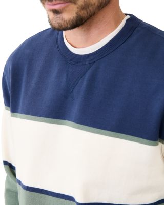 Relaxed Fit Color Block Crewneck Sweater