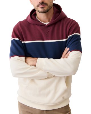 Relaxed Fit Color Block Fleece Hoodie