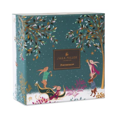 Sara Miller Woodland Tales Candy Bowl, Rabbit Sleigh