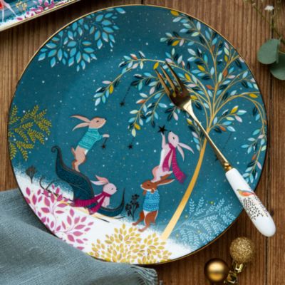 Sara Miller Woodland Tales Assorted Plates, Set of 4