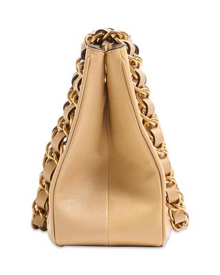 Laseine Small VLogo Leather Tote Bag