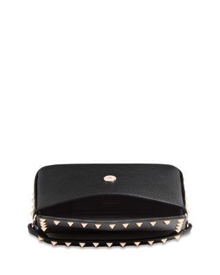 Rockstud Pebbled Leather Shoulder Bag 