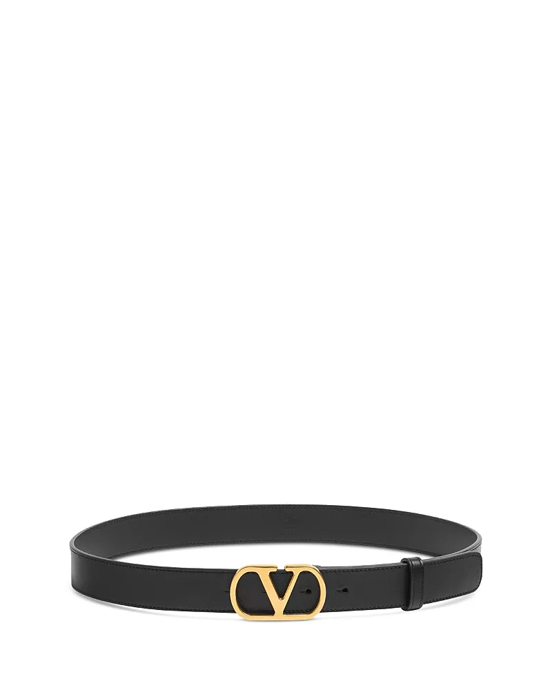 Valentino Belt H. 30 Women's Black Leather Belt
