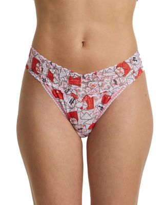 Printed Signature Lace Original Rise Thong
