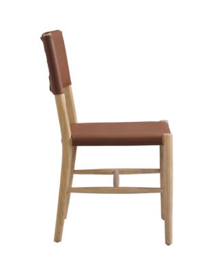 Dover Wood Faux Leather Dining Side Chairs, Set of 2