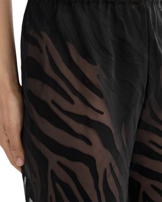 Sheer Zebra Pattern Pants
