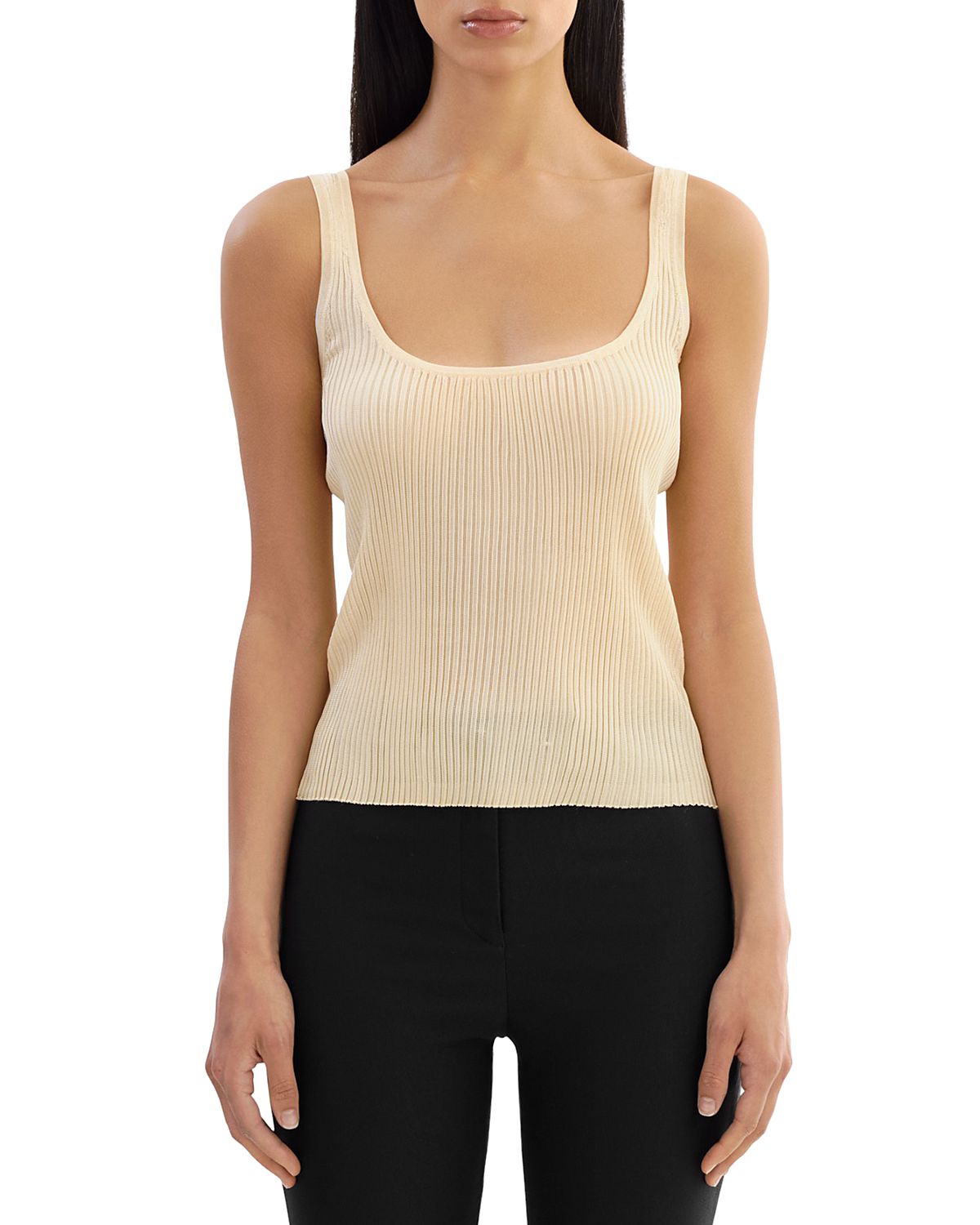 Lamarque Metallic Rib Knit Tank