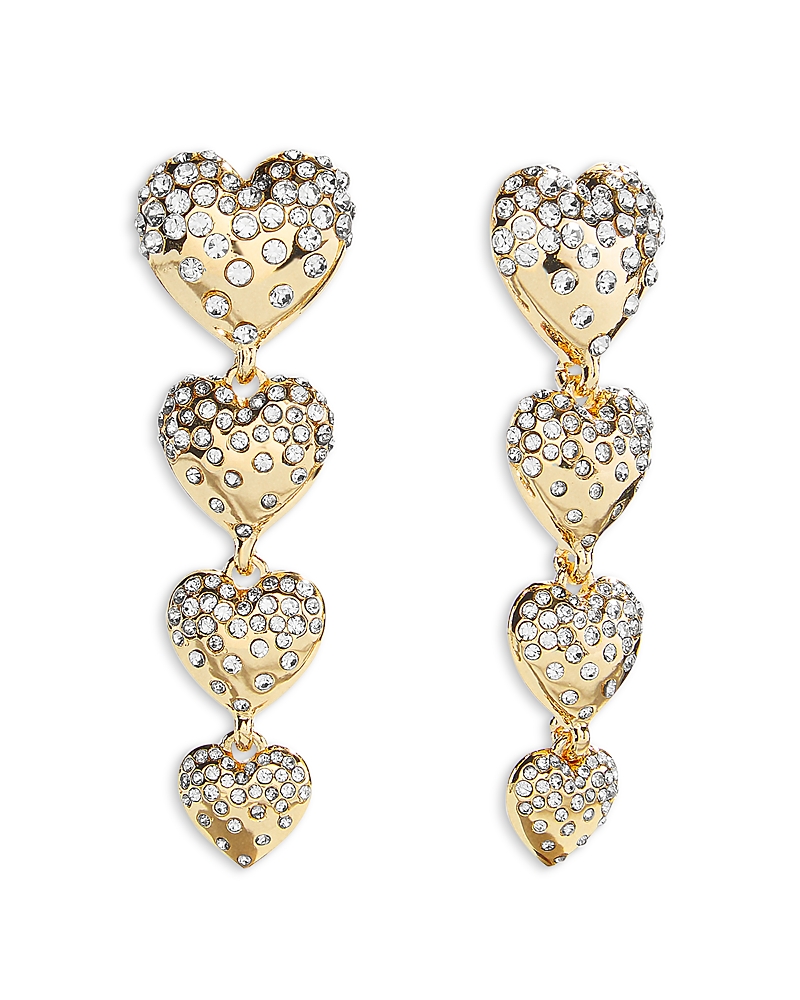 Baublebar Isabelle Pave Heart Linear Drop Earrings