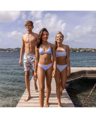 Girls' Seaside Gingham Teen Crop Bikini - Big Kid