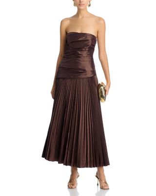 Arie Strapless Bustier Midi Dress