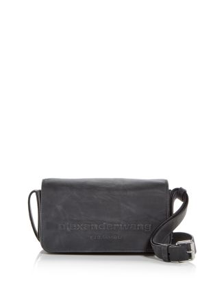 alexanderwang Punch Flap Leather Crossbody Bag | Bloomingdale's