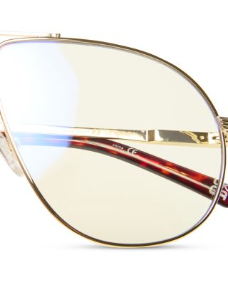 Schmaltzy Aviator Blue Light Glasses, 60mm