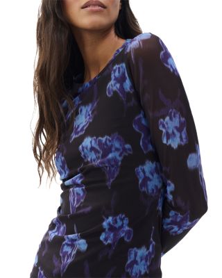 Yana Printed Mesh Long Sleeve Tee