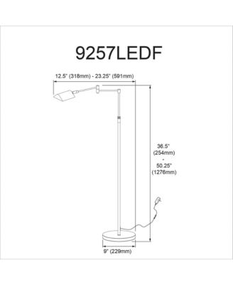 LED Swing Arm Floor Lamp - 9W