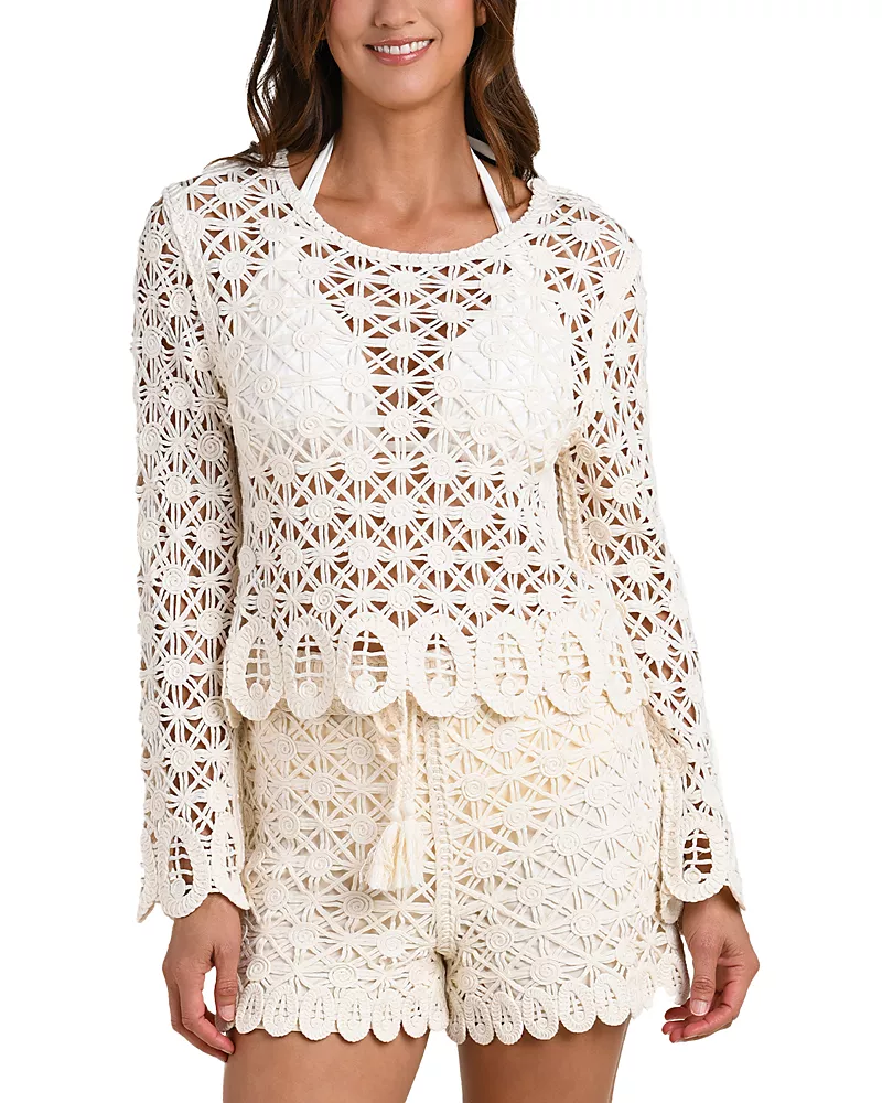 La Blanca Serenity Covers Long Sleeve Top Swim Cover-Up