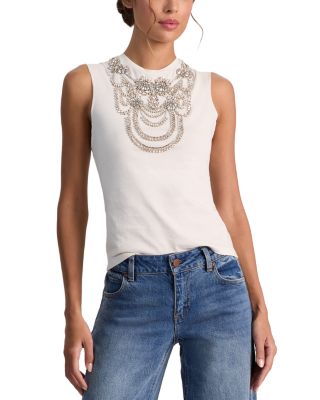 Dede Rhinestone Embellished Tank Top