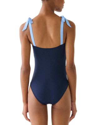 Shoulder Tie One Piece Swimsuit