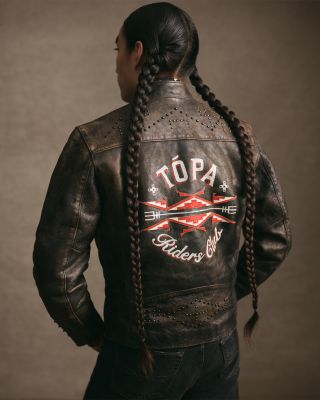 x TÓPA Unisex Star Winds Leather Jacket