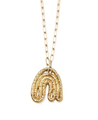 Leaf Pendant - 14K Gold Plate